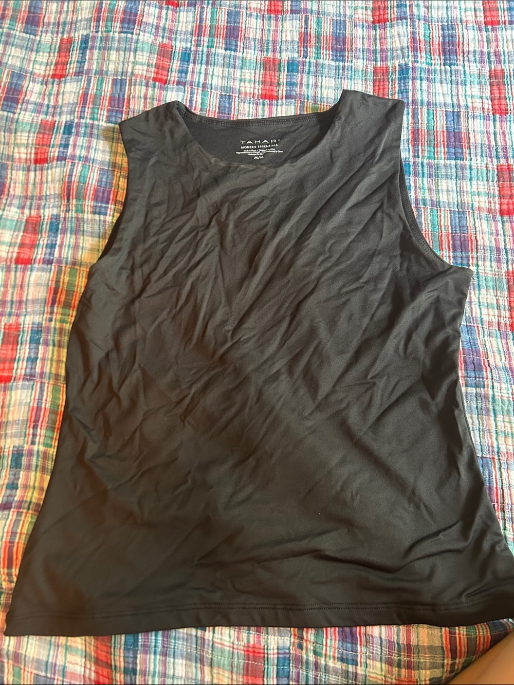 Tahari Black Sleeveless Tank Top